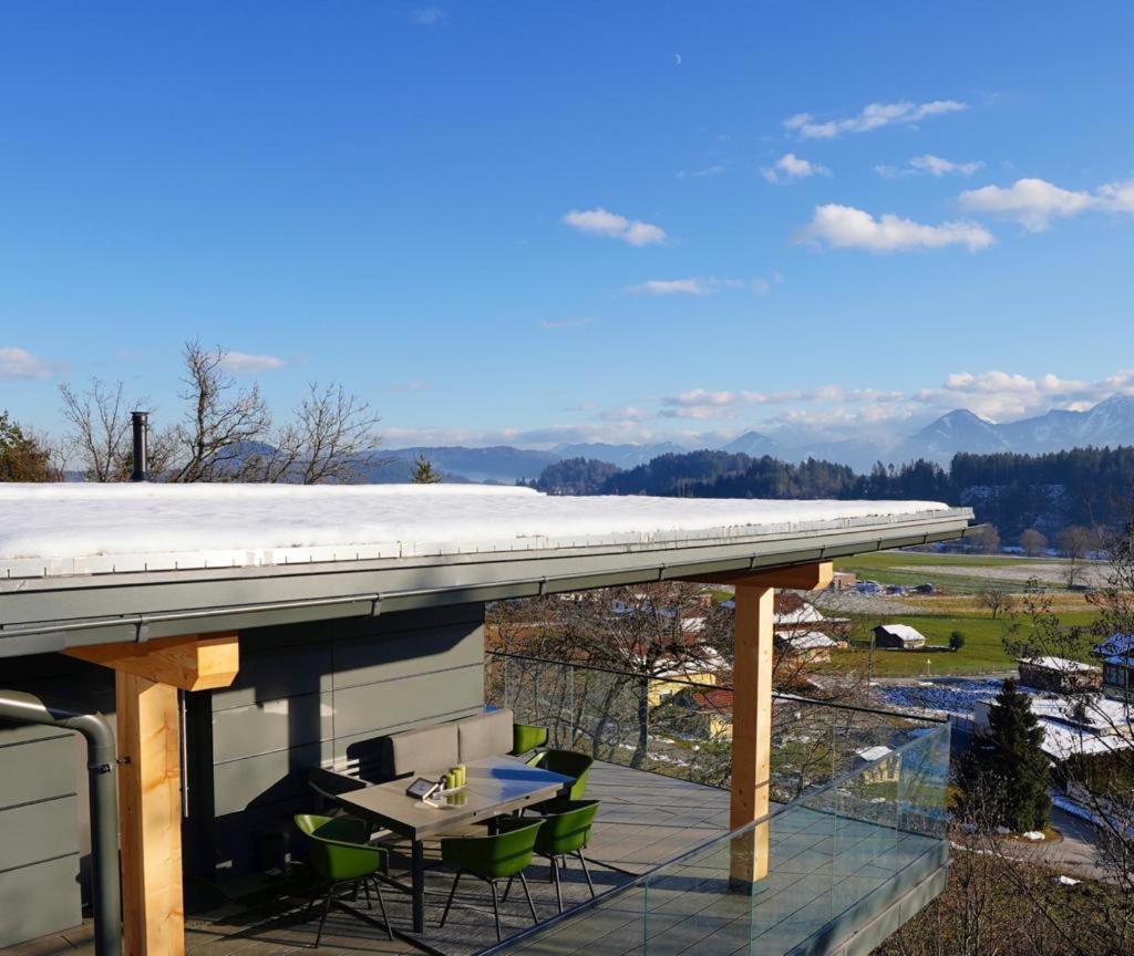 Modernes Ferienhaus Mit Panoramablick Rosegg Dış mekan fotoğraf