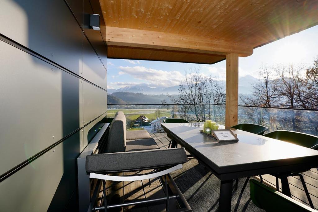 Modernes Ferienhaus Mit Panoramablick Rosegg Dış mekan fotoğraf