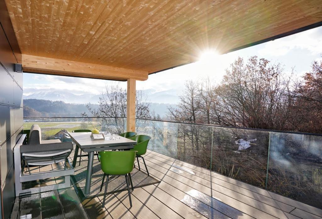 Modernes Ferienhaus Mit Panoramablick Rosegg Dış mekan fotoğraf