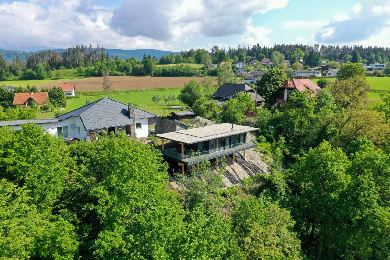 Modernes Ferienhaus Mit Panoramablick Rosegg Dış mekan fotoğraf