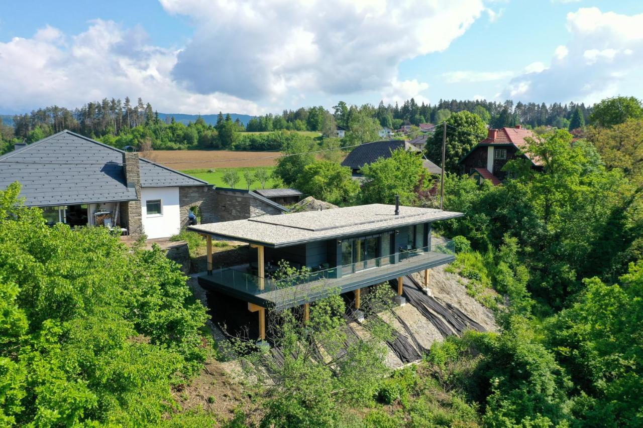 Modernes Ferienhaus Mit Panoramablick Rosegg Dış mekan fotoğraf