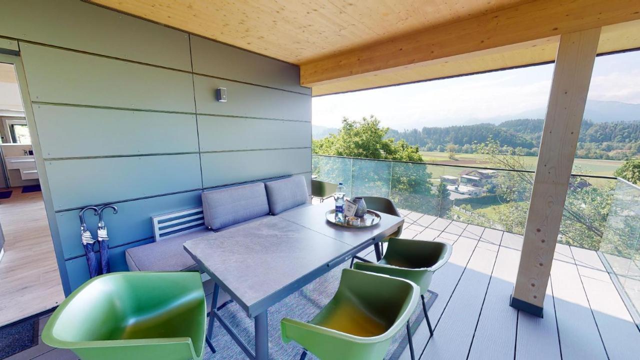 Modernes Ferienhaus Mit Panoramablick Rosegg Dış mekan fotoğraf